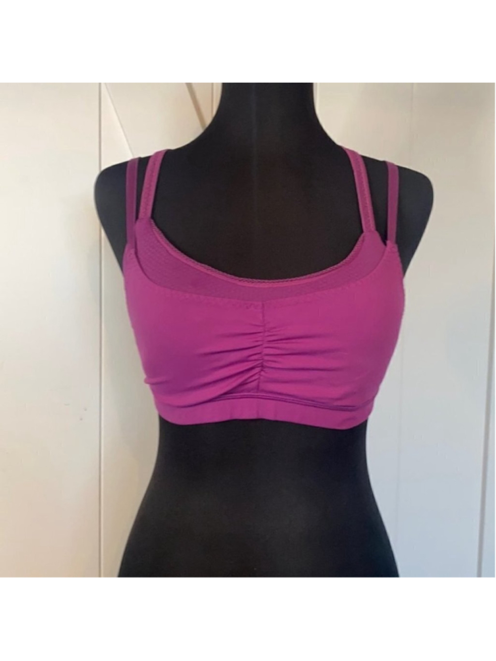 lululemon warrior 1 hot bra pink adjustable straps